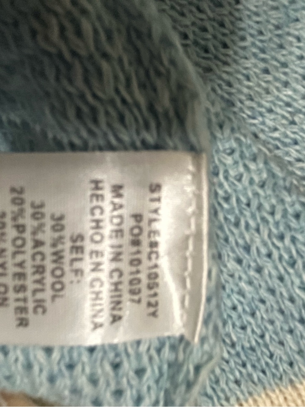 Light Blue Contrast-Trim Women's Sweater - Picture 3 of 5